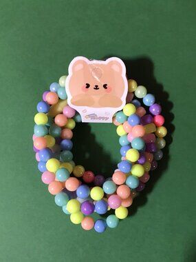 Spring Jellybean Set - Set of 6 Pastel Handmade Beaded Bracelets - Stackable